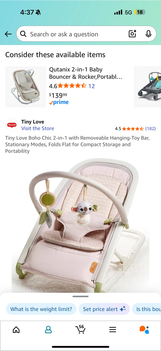 Tiny Love Boho Chic 2-in-1 Bouncer & Rocker