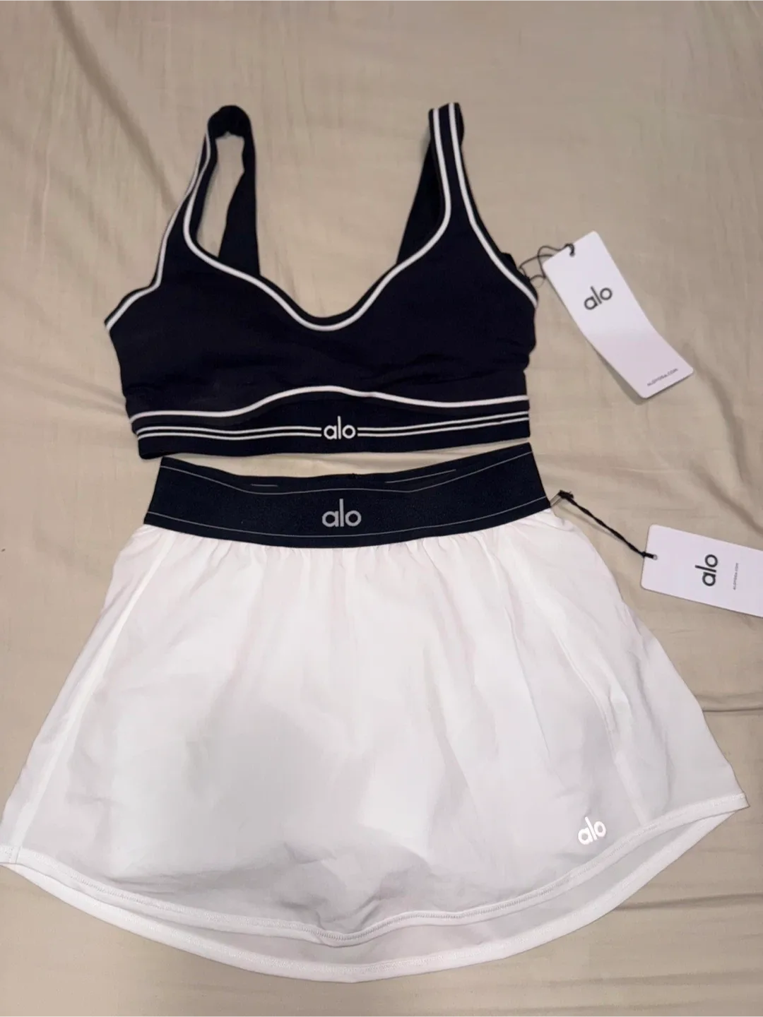 ALO Activewear Set - Sports Bra & Skirt