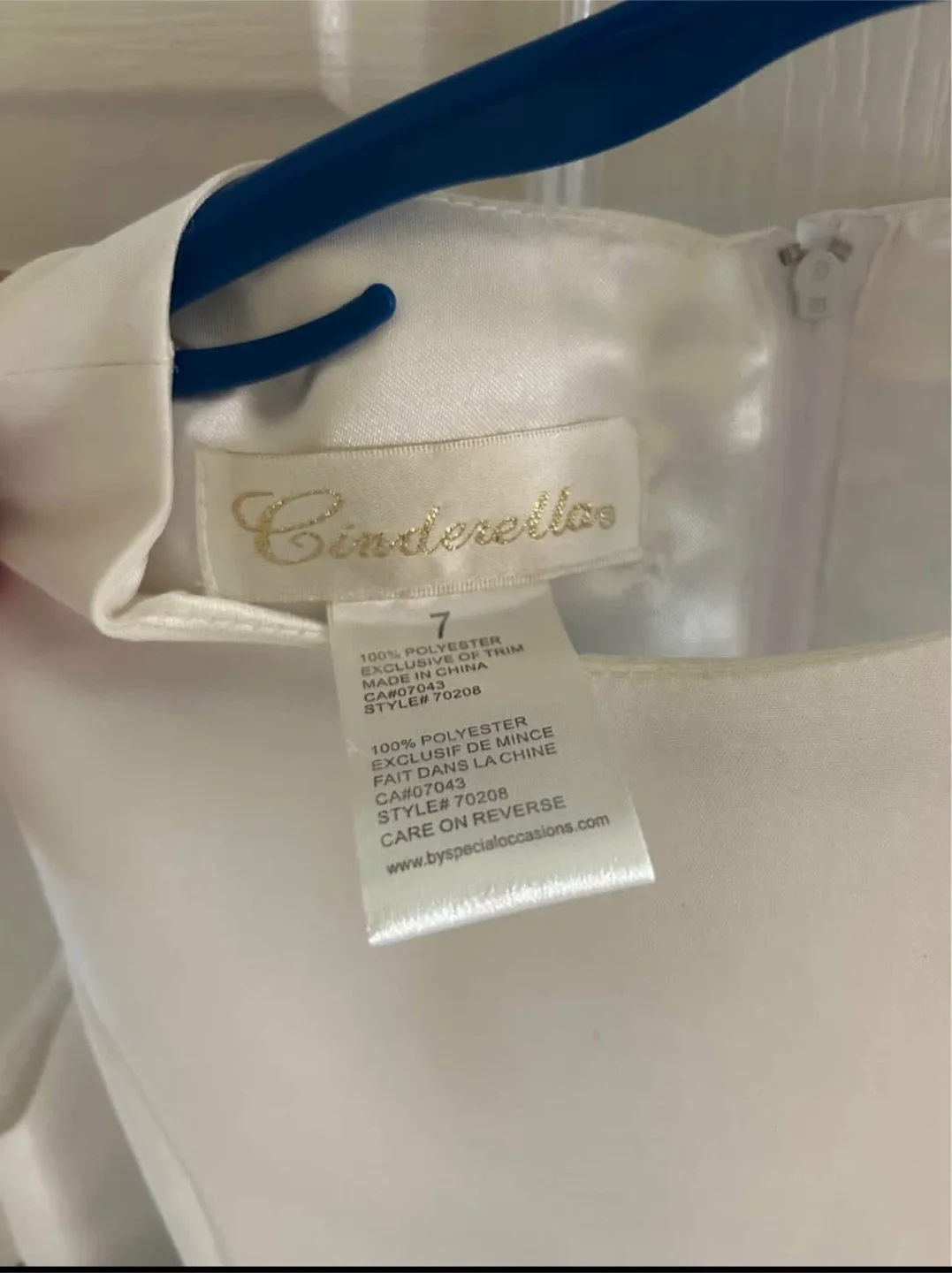 Cinderella Dress - Size 7 - White & Blue image indicator(3)