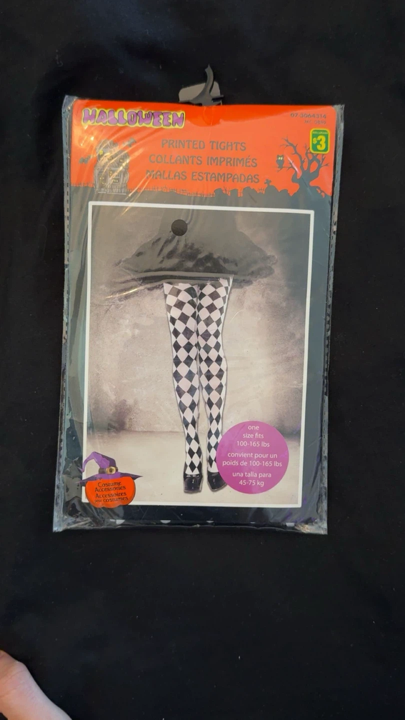 Halloween Printed Tights - Diamond Pattern - photo 2