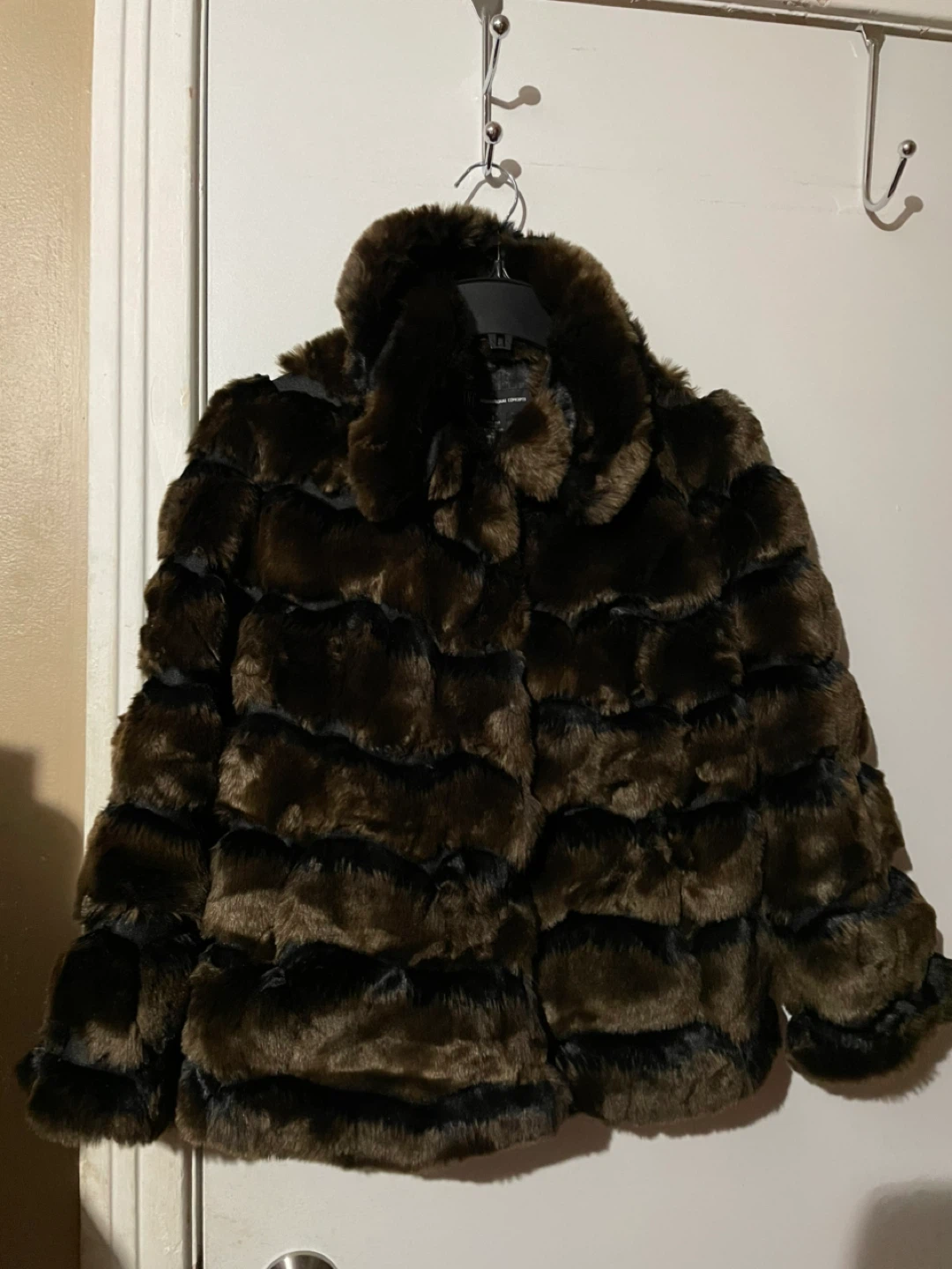 INC International Concepts Faux Fur Coat - Size S