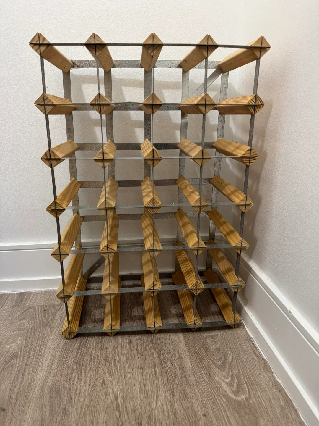 Wine Rack - Metal and Wood thumbnail