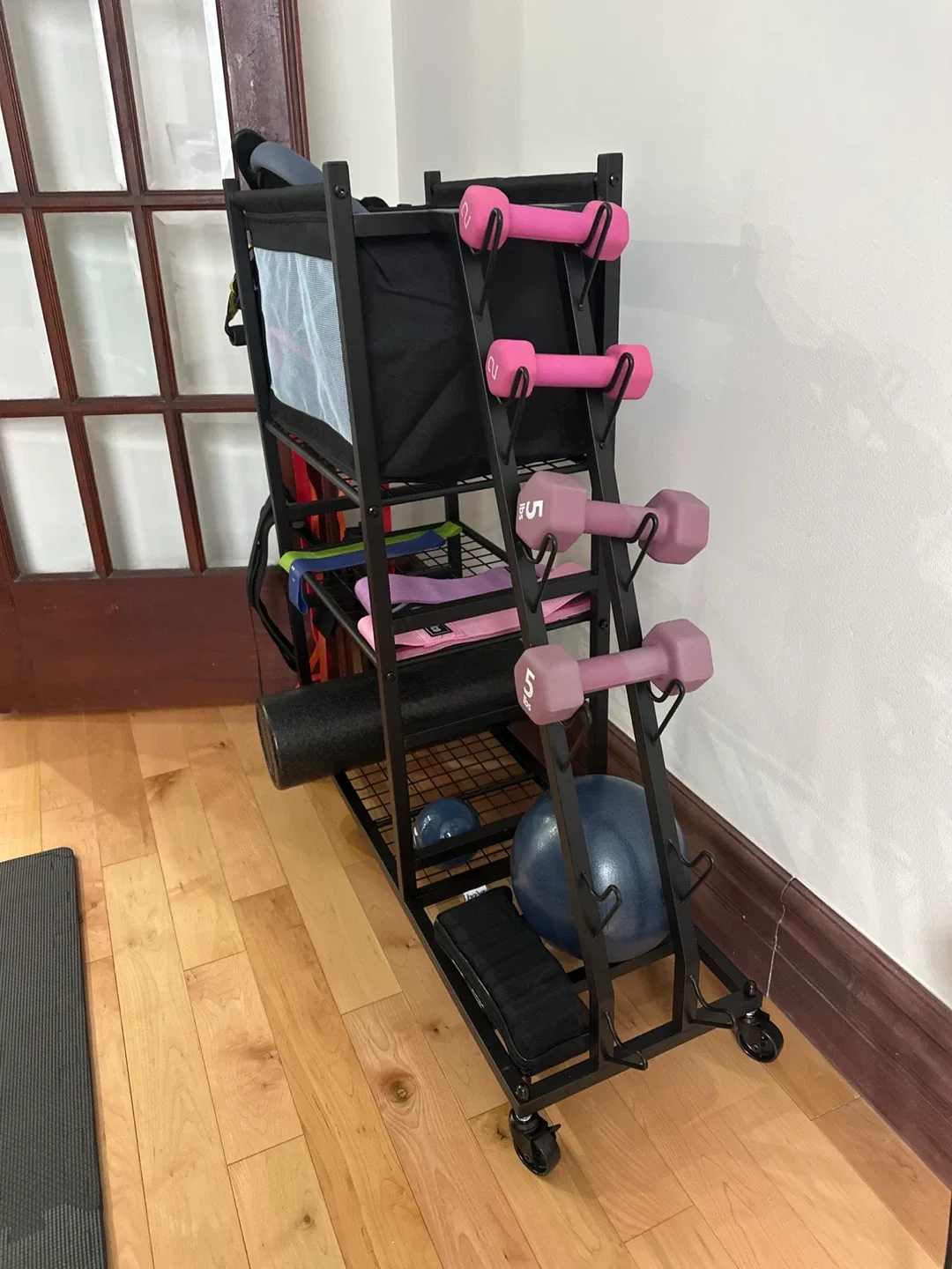 Fitness Equipment Storage Cart - Black image indicator(2)