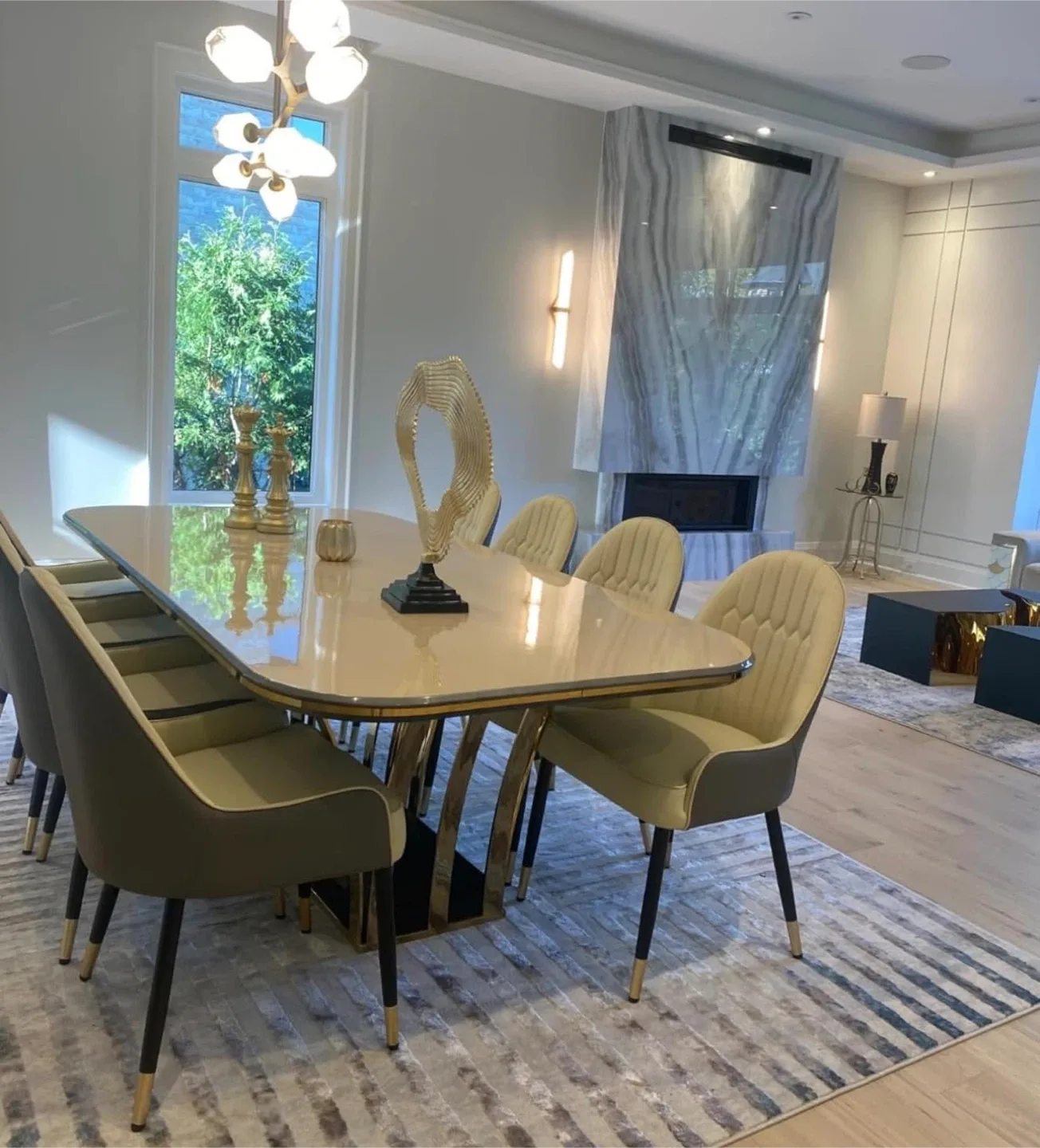 Dining Chair - Beige Microfiber Leather image indicator(4)