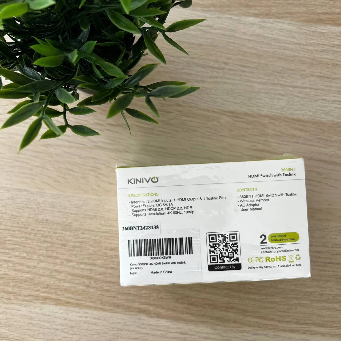 Kiniwo 360BNT HDMI Switch with Toslink - New image indicator(2)