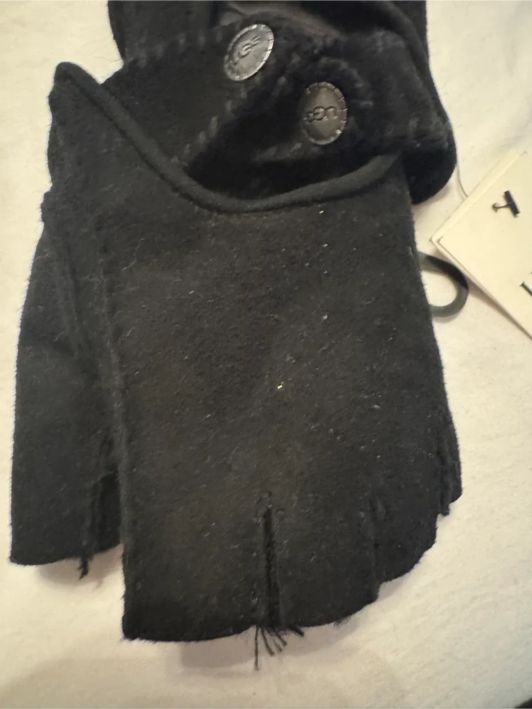 UGG Black Fingerless Gloves - Size M - New with Tags image indicator(4)