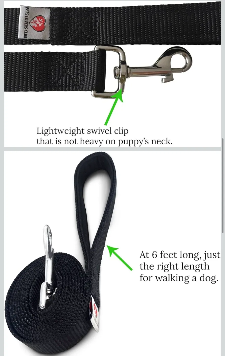 Dutchy Brand Premium Dog Leash - Black, 6ft image indicator(3)