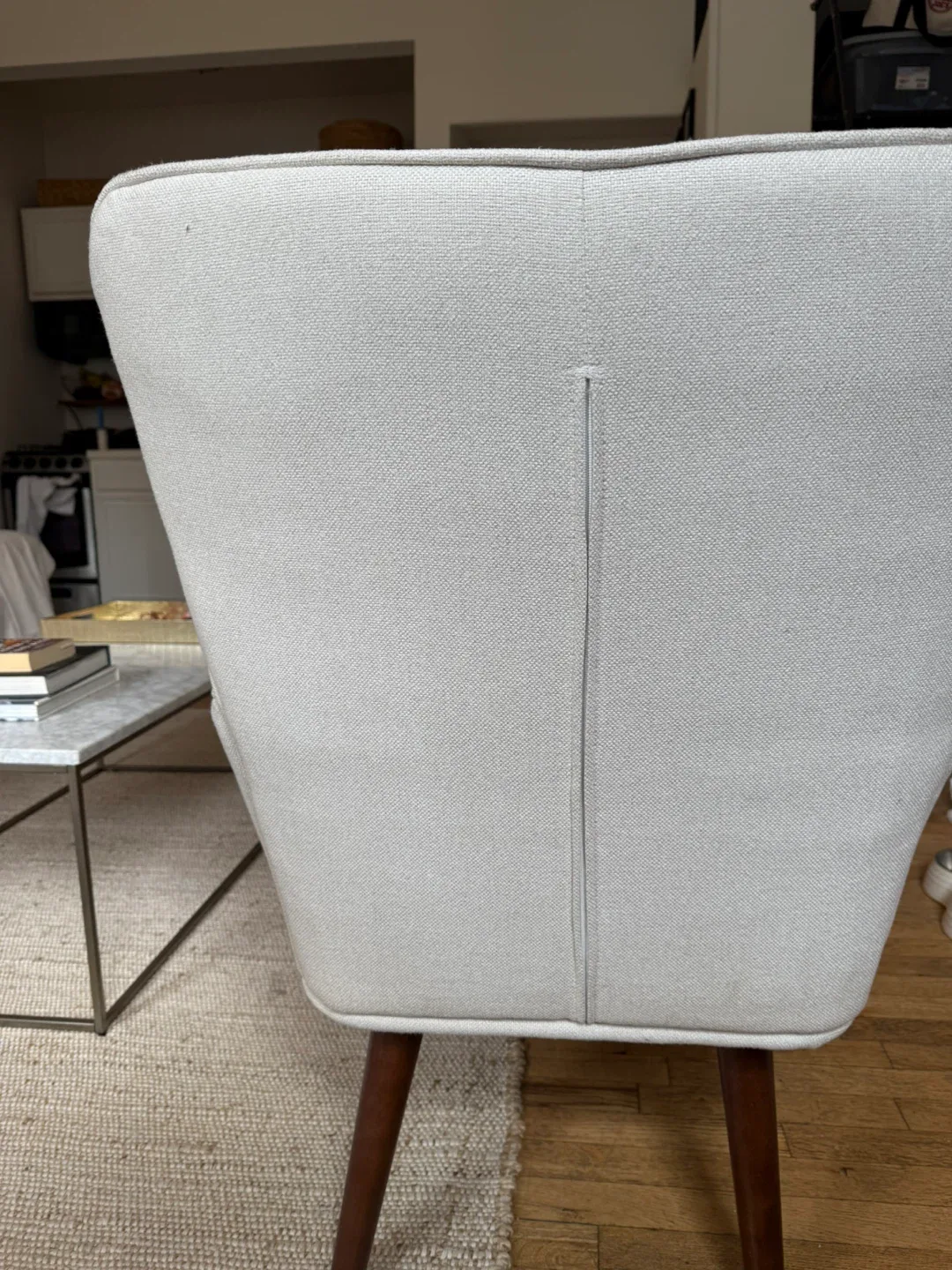 Beige Armchair with Ottoman image indicator(4)