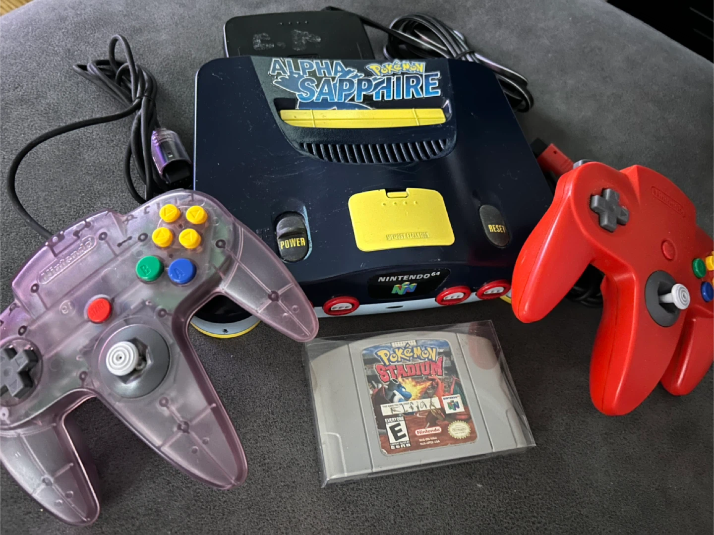 Nintendo 64 Console with Pokemon Stadium Game