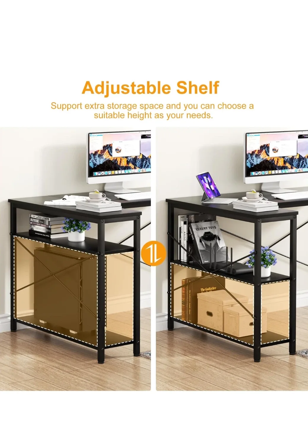 Computer Desk L Shaped 47” image indicator(5)