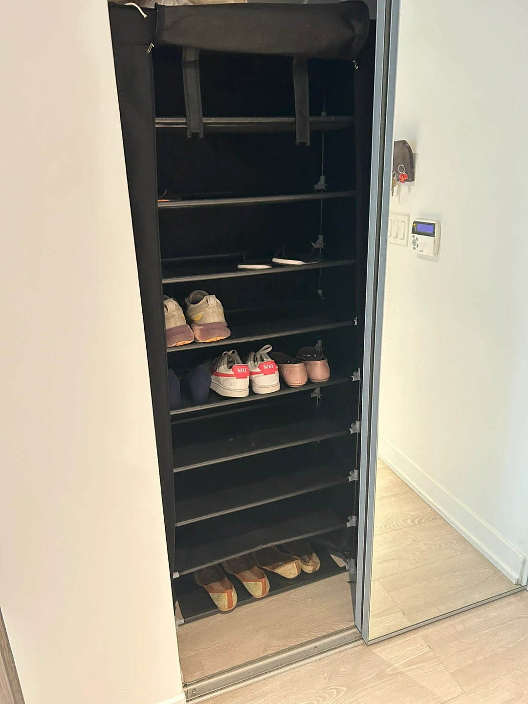 Shoe Rack 27 Pairs Shoe with Dustproof Cover
