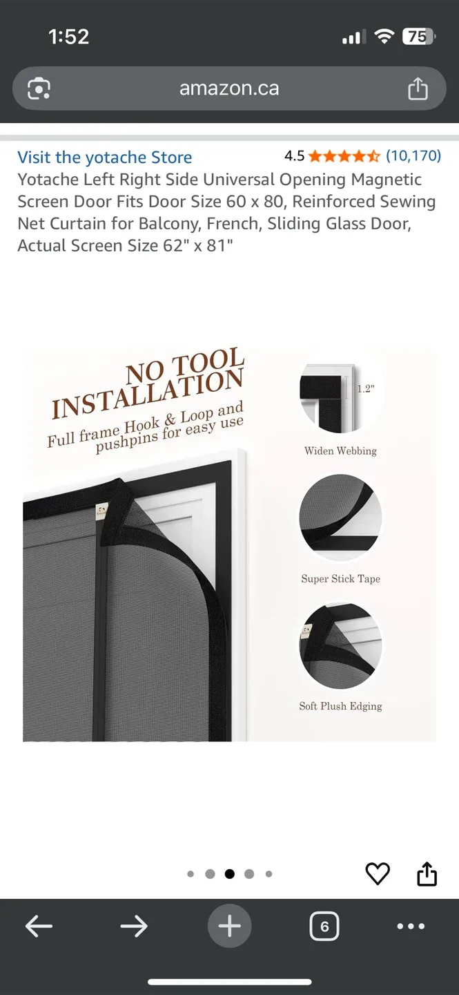 Magnetic Screen Door 60” x 80” image indicator(6)