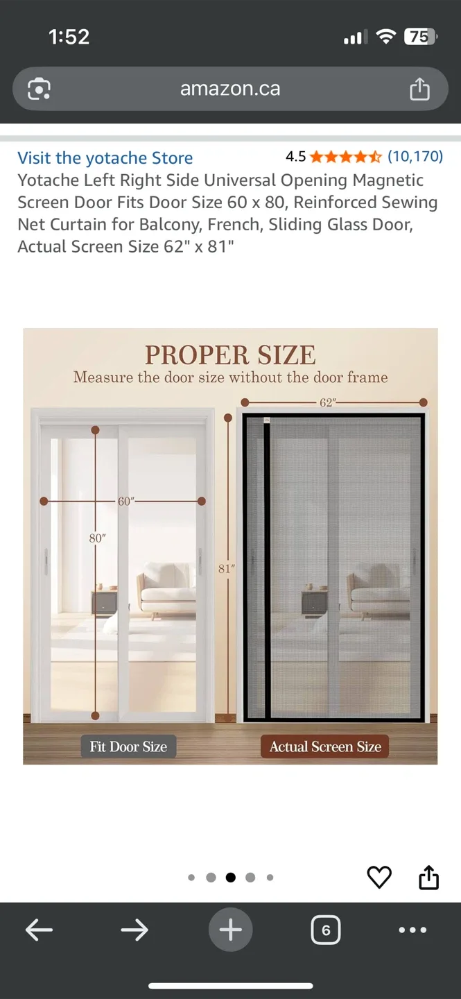 Magnetic Screen Door 60” x 80” image indicator(2)