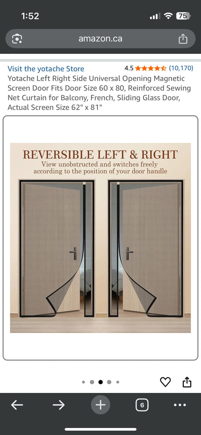 Magnetic Screen Door 60” x 80” - photo 3