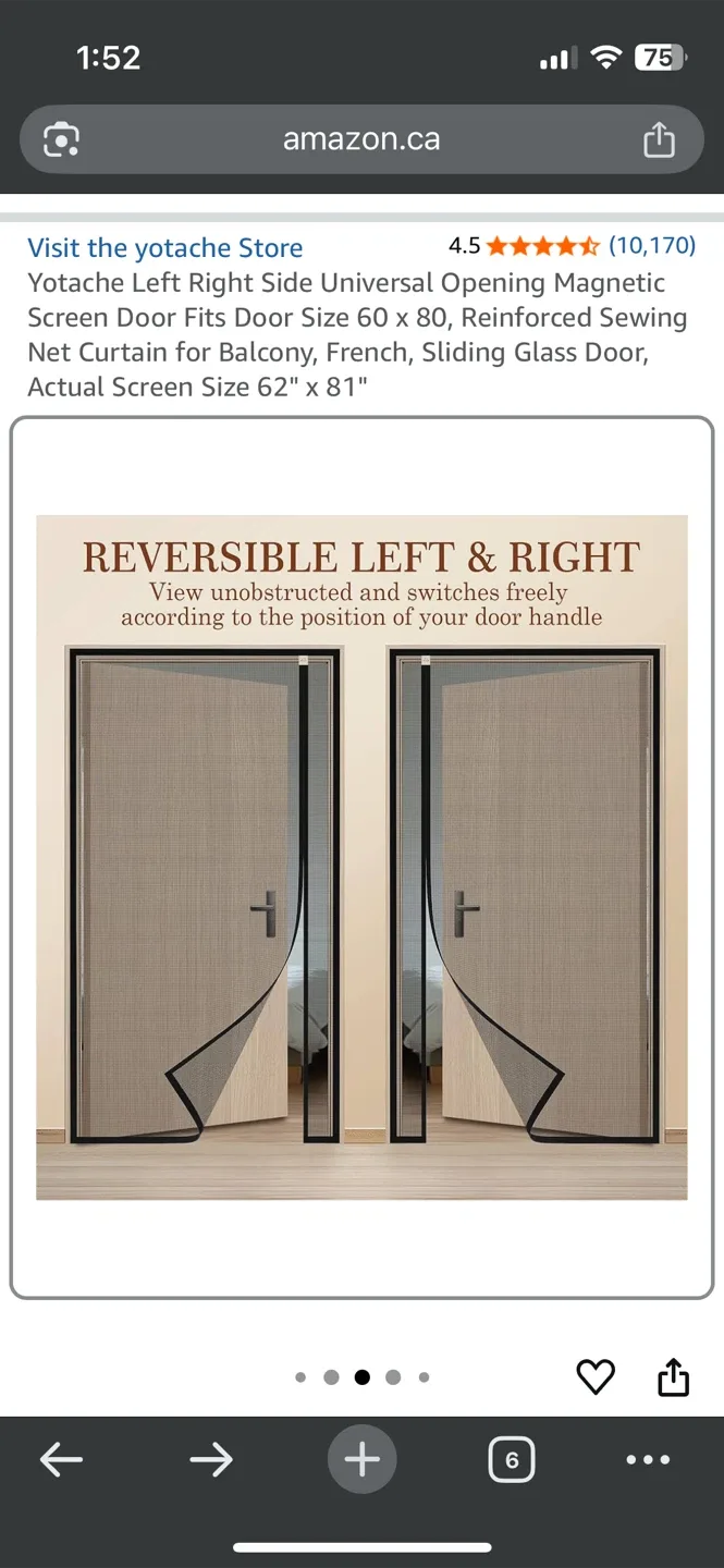 Magnetic Screen Door 60” x 80” image indicator(3)