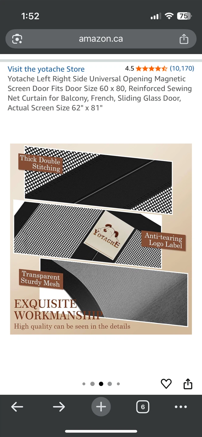 Magnetic Screen Door 60” x 80” - photo 5