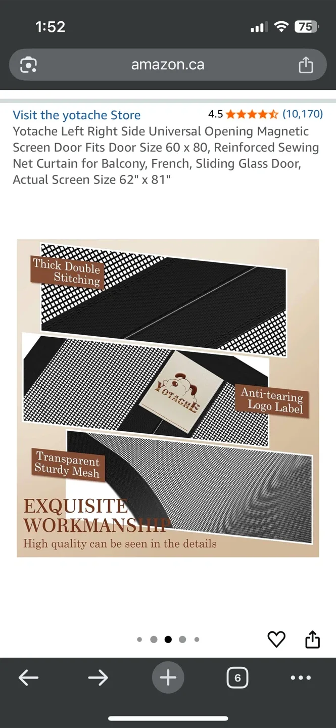 Magnetic Screen Door 60” x 80” image indicator(5)