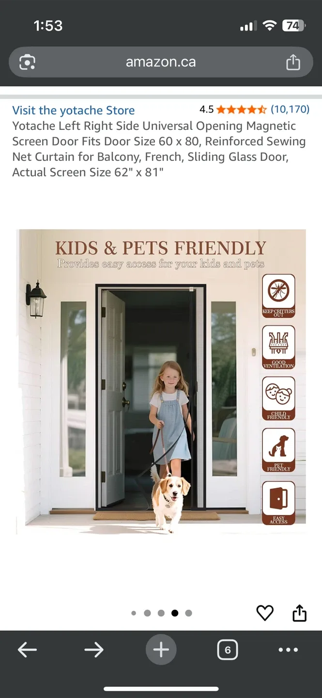 Magnetic Screen Door 60” x 80” image indicator(7)