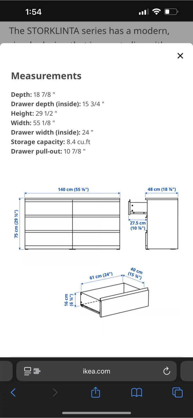 IKEA STORKLINTA 6-Drawer Dresser - photo 4