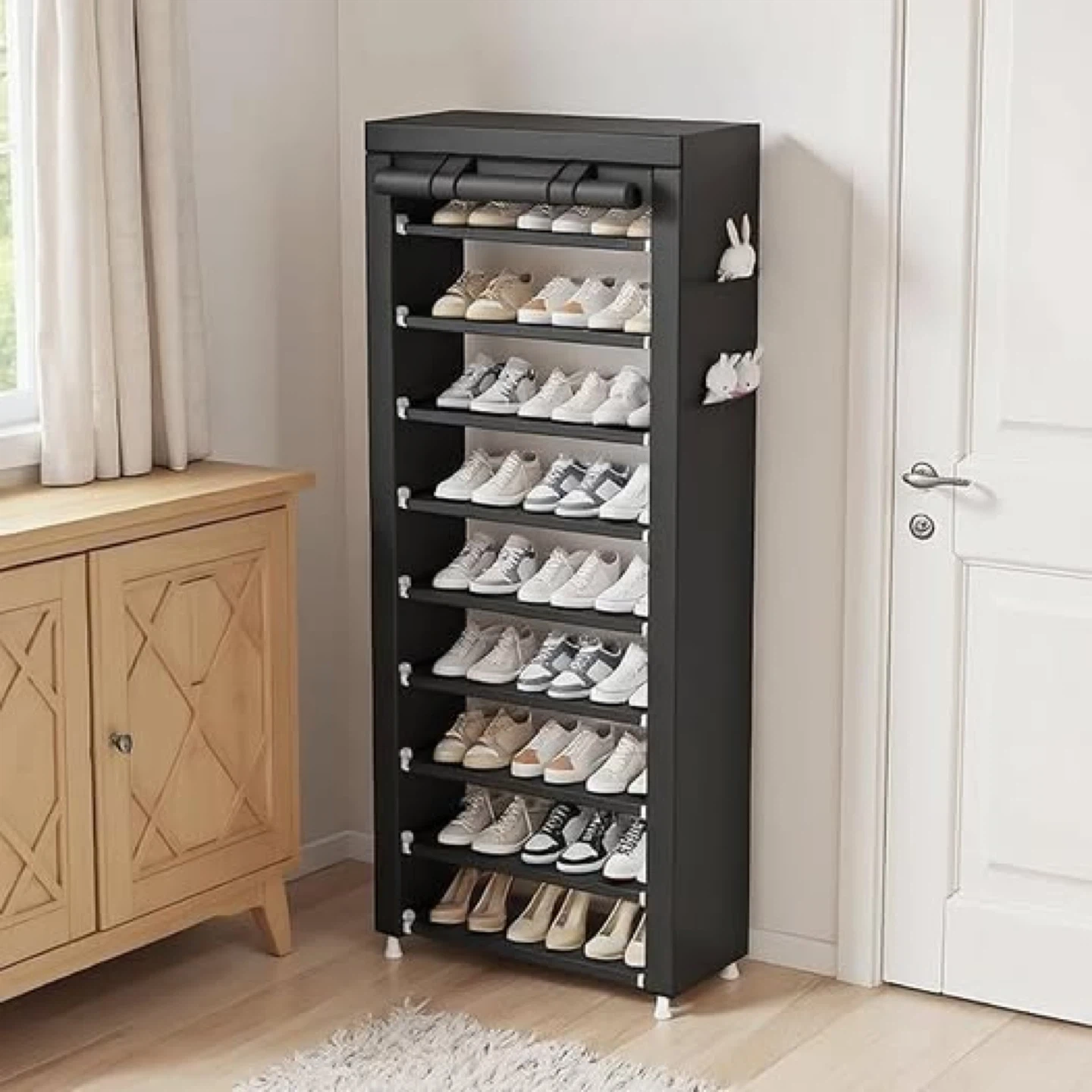 Shoe Rack 27 Pairs Shoe with Dustproof Cover - photo 2