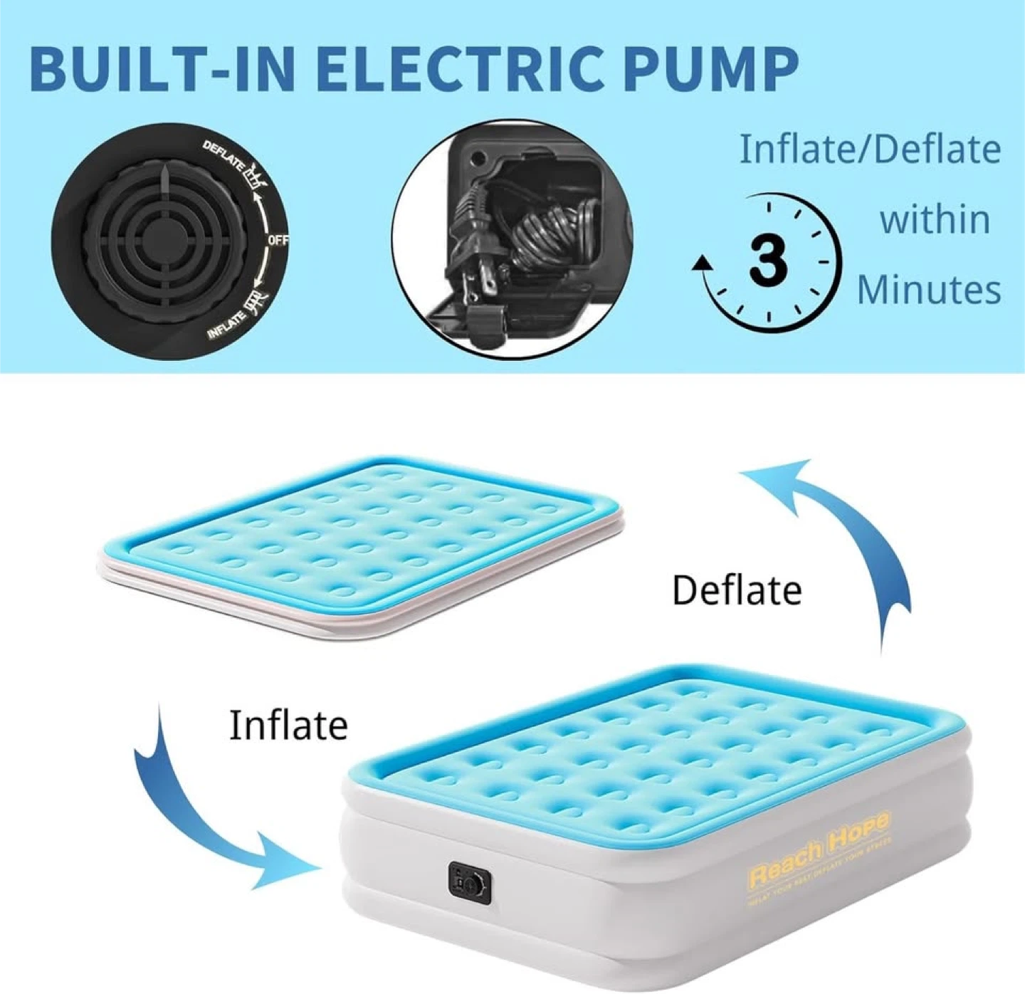 Air Mattress Queen Size with Built in Pump - photo 2