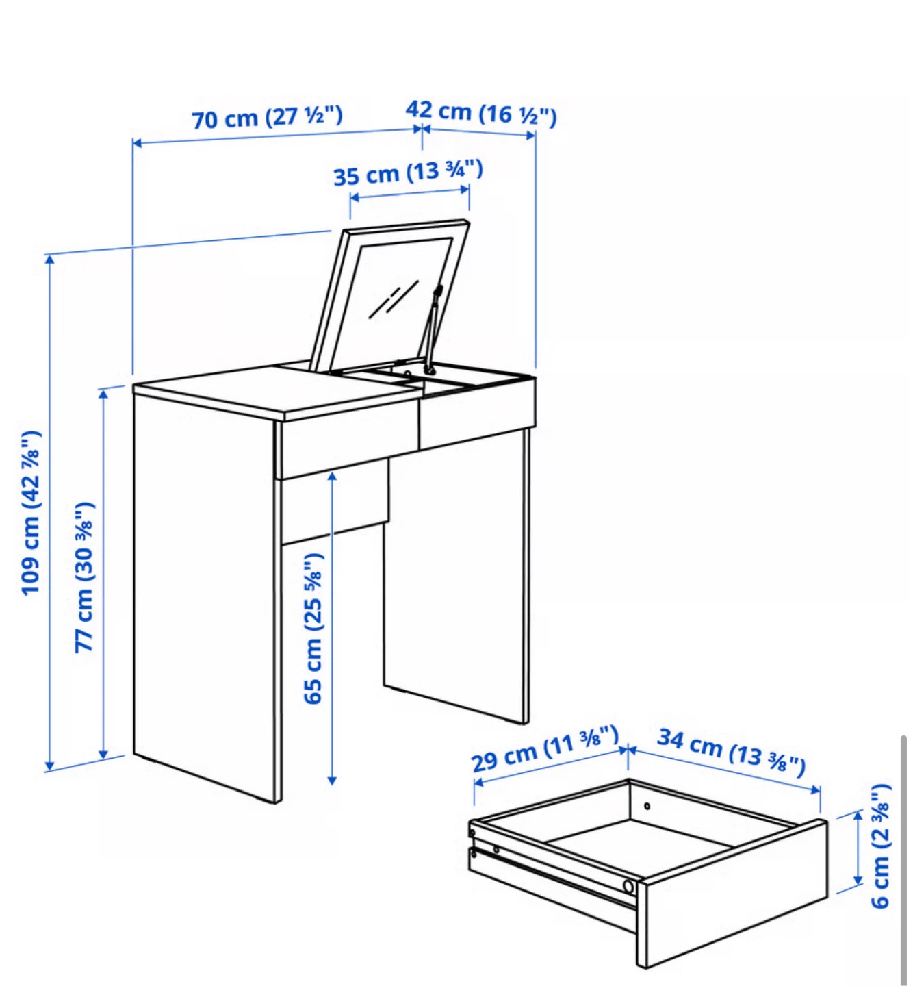 IKEA Brimnes Dressing Table - photo 2