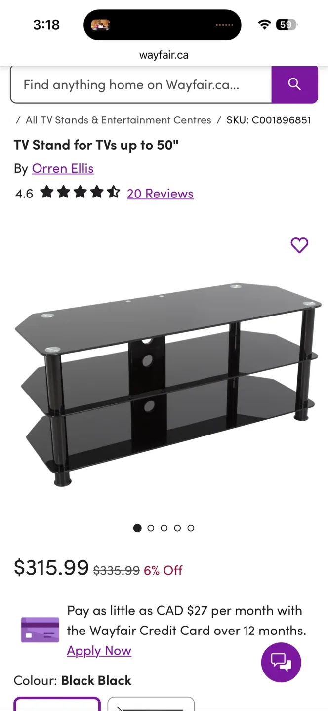 Orren Ellis TV Stand for TVs up to 50" thumbnail