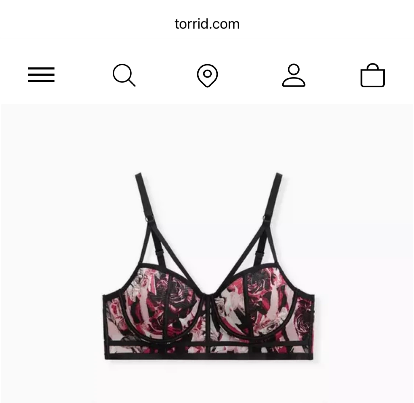 Torrid Curve Bra - Size 1