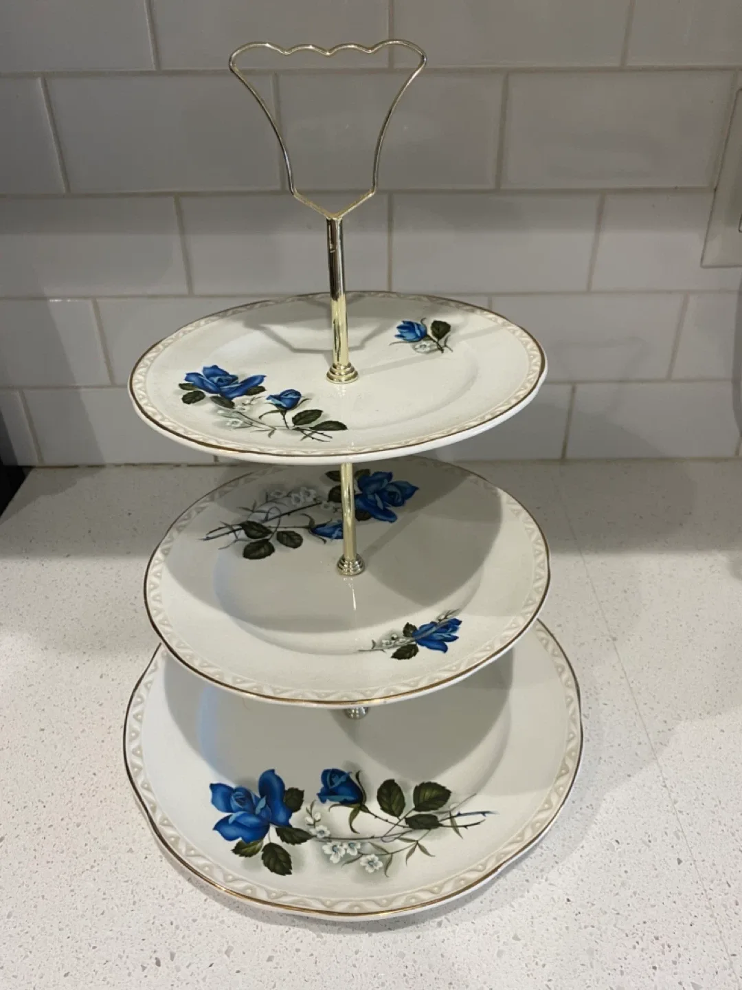 Weatherby Hanley England Royal Falcon Ware Tiered Stand thumbnail