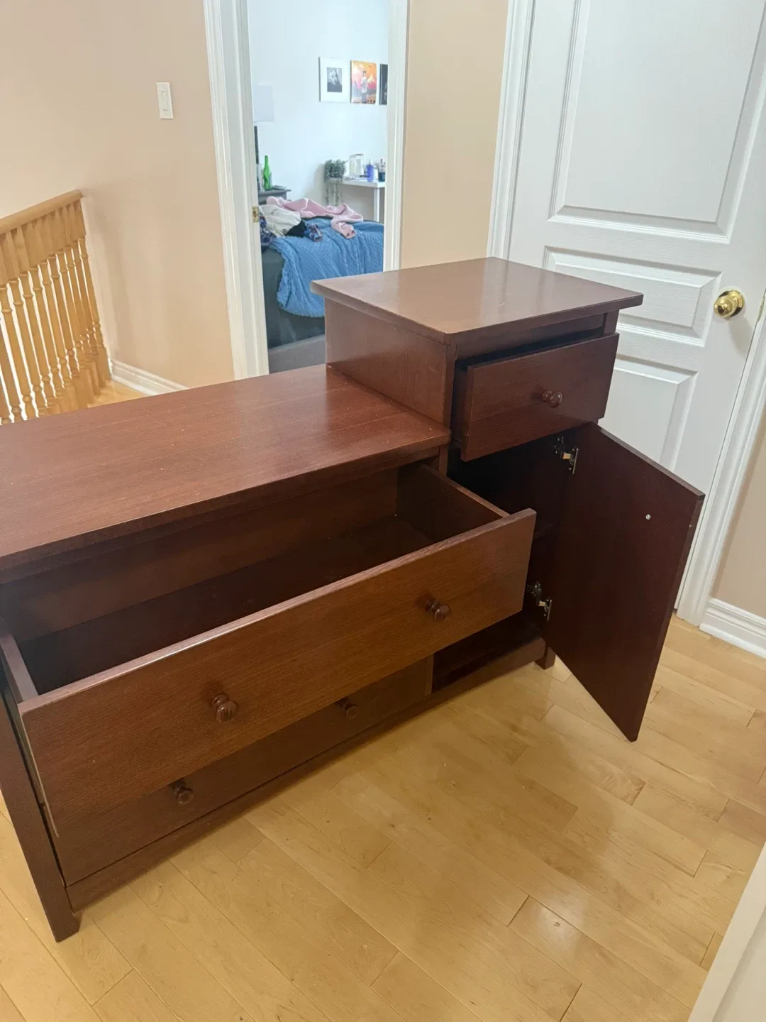 Wooden Change Table with Drawers image indicator(2)