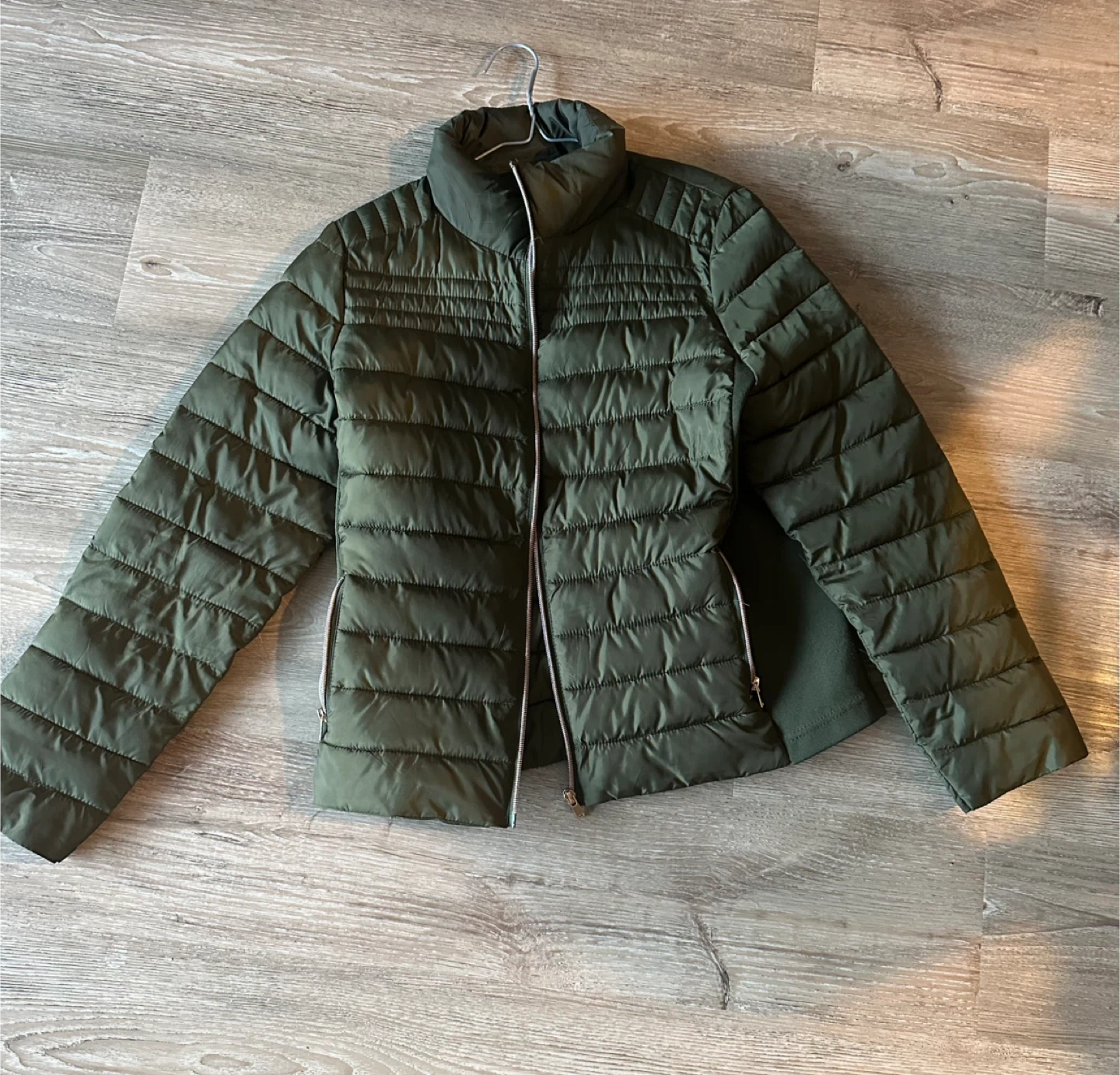 Olive Green Puffer Jacket