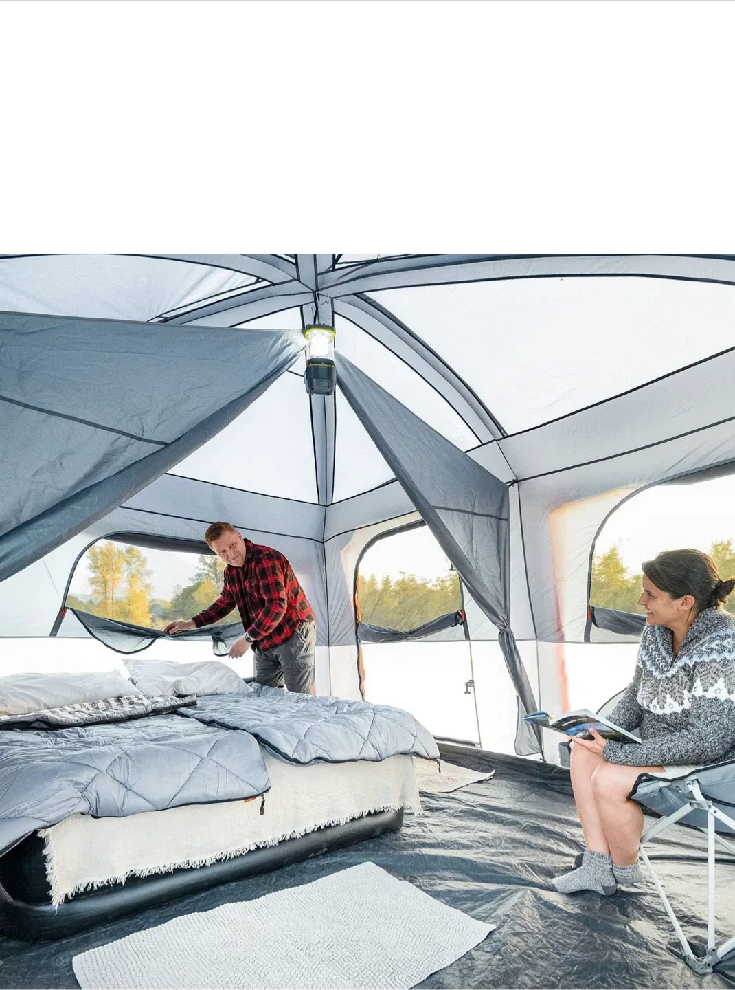 CORE Large 10-Person Multi Room Family Tent with Full Rainfly image indicator(3)