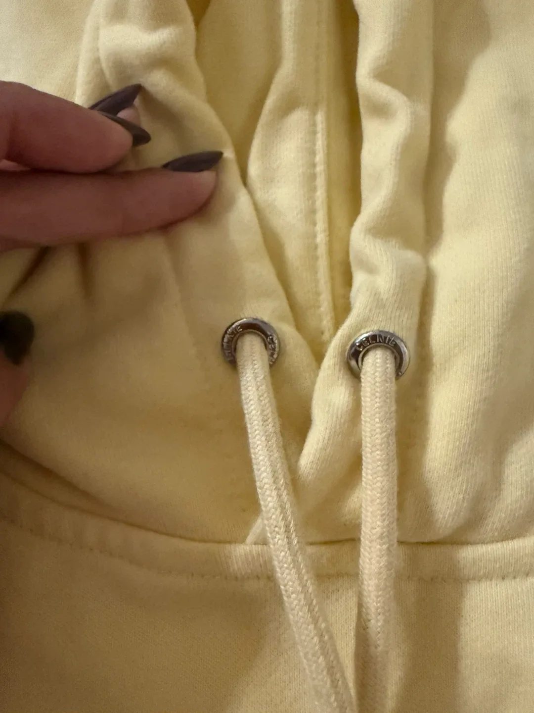 Butter Yellow Celine Logo Hoodie image indicator(3)