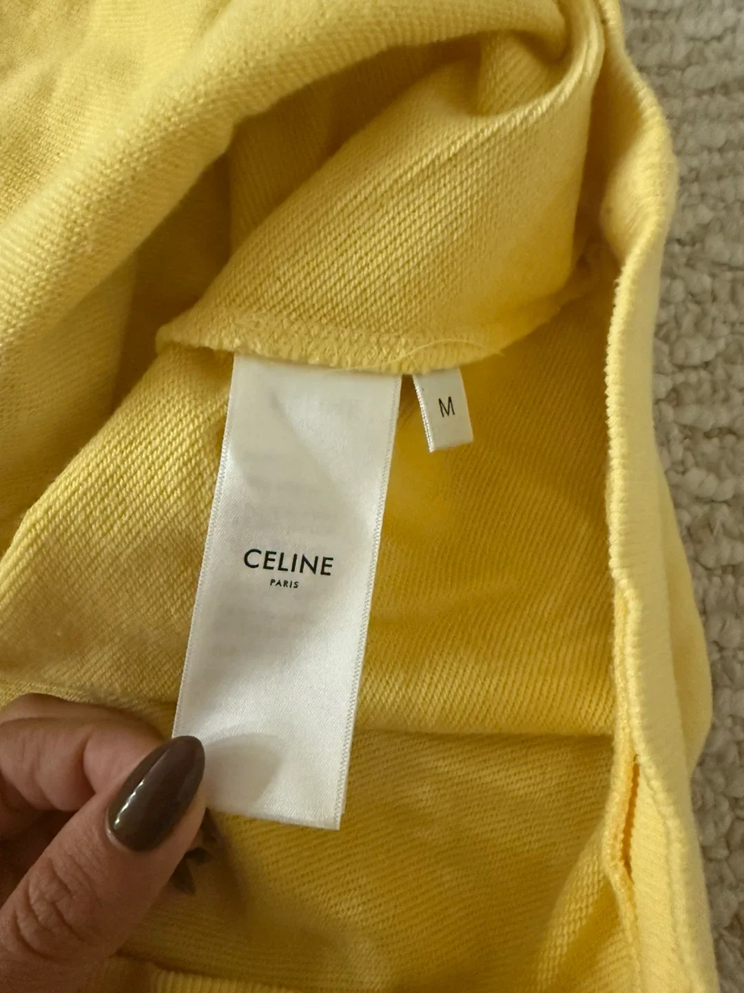 Butter Yellow Celine Logo Hoodie image indicator(4)
