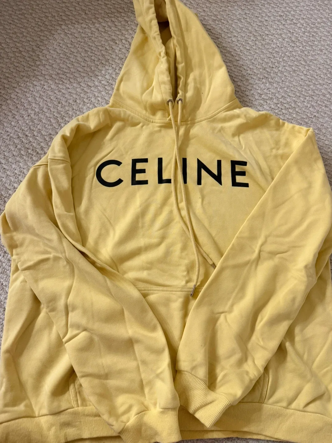 Butter Yellow Celine Logo Hoodie image indicator(2)