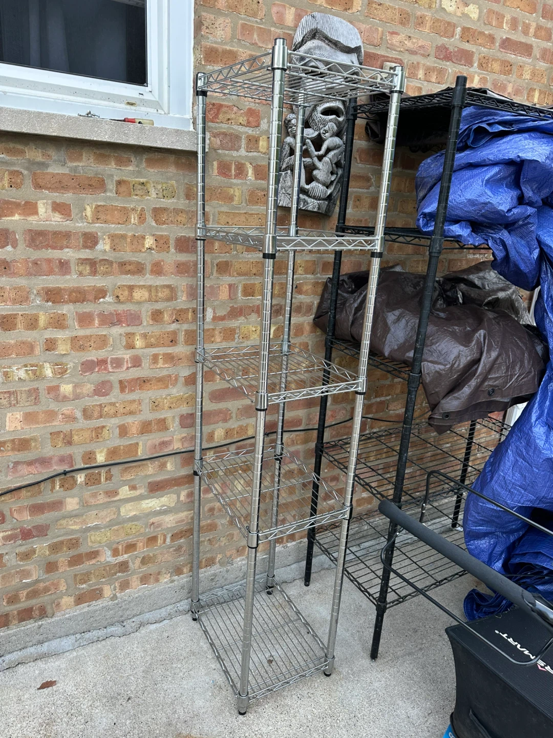 Chrome Wire Shelving Unit - 71" Tall