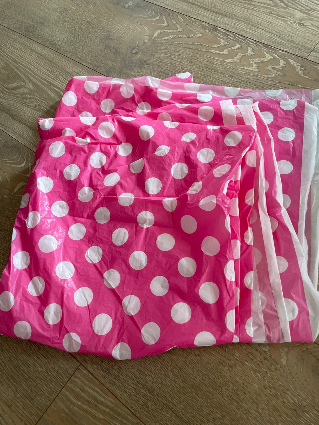 Pink Polka Dot Table cloth