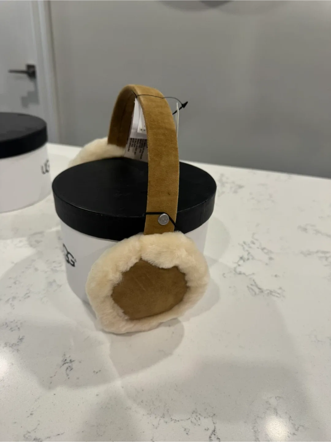 UGG Chestnut Sheepskin Earmuffs - New with Box image indicator(4)