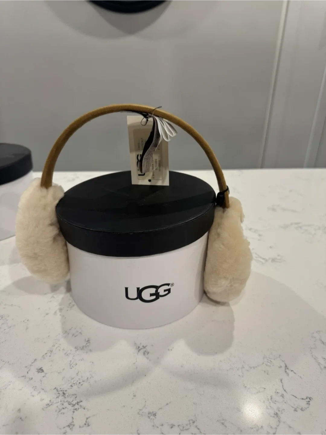 UGG Chestnut Sheepskin Earmuffs - New with Box image indicator(3)