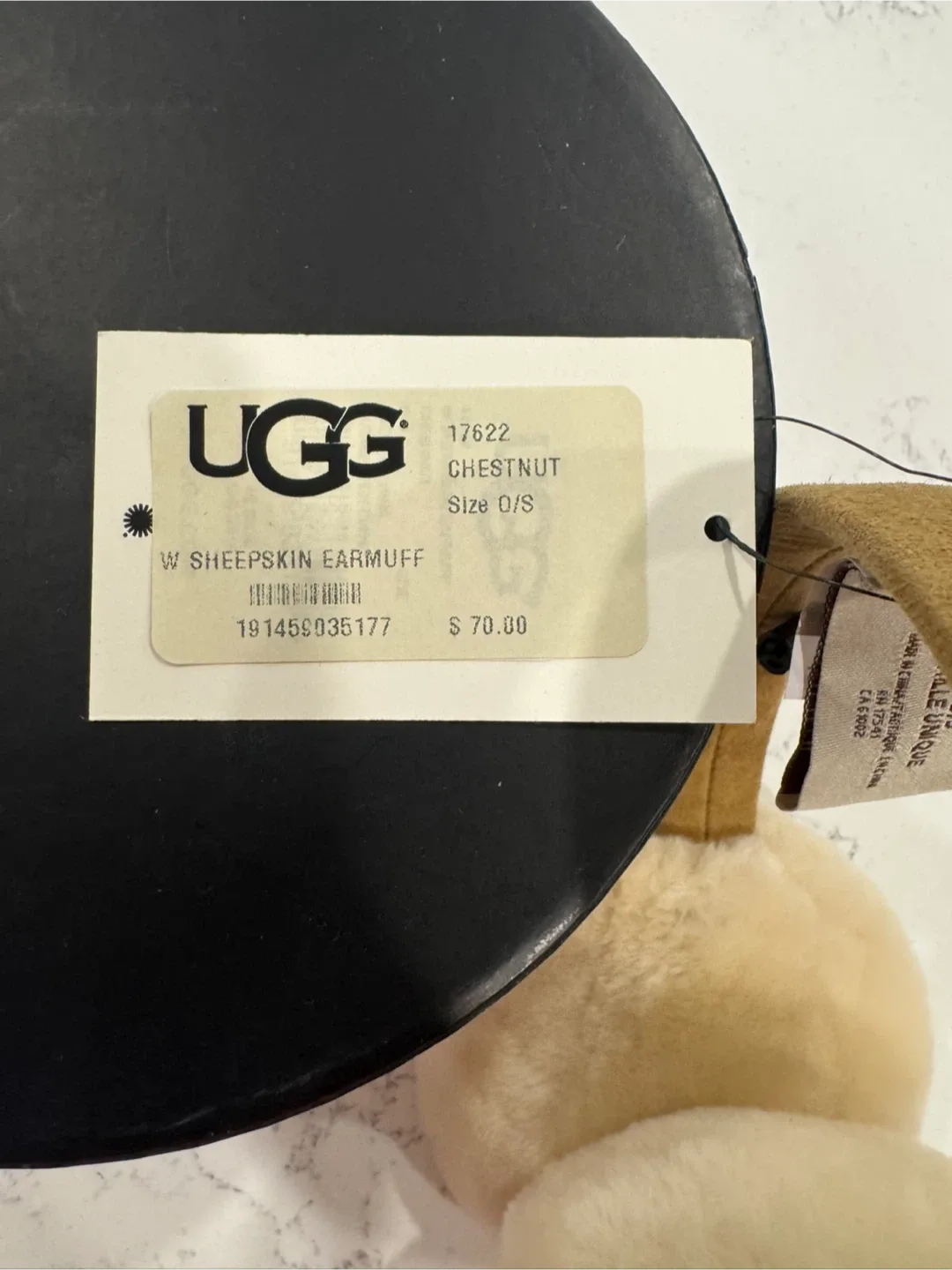 UGG Chestnut Sheepskin Earmuffs - New with Box image indicator(5)