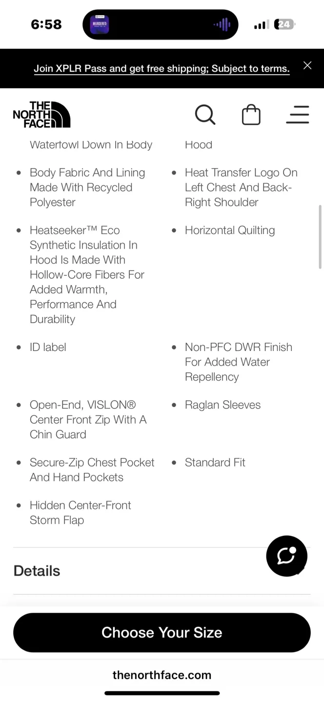 The North Face Puffer Jacket - Black image indicator(8)