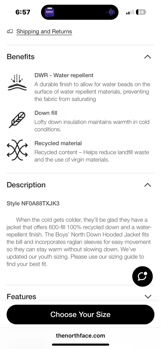 The North Face Puffer Jacket - Black image indicator(10)