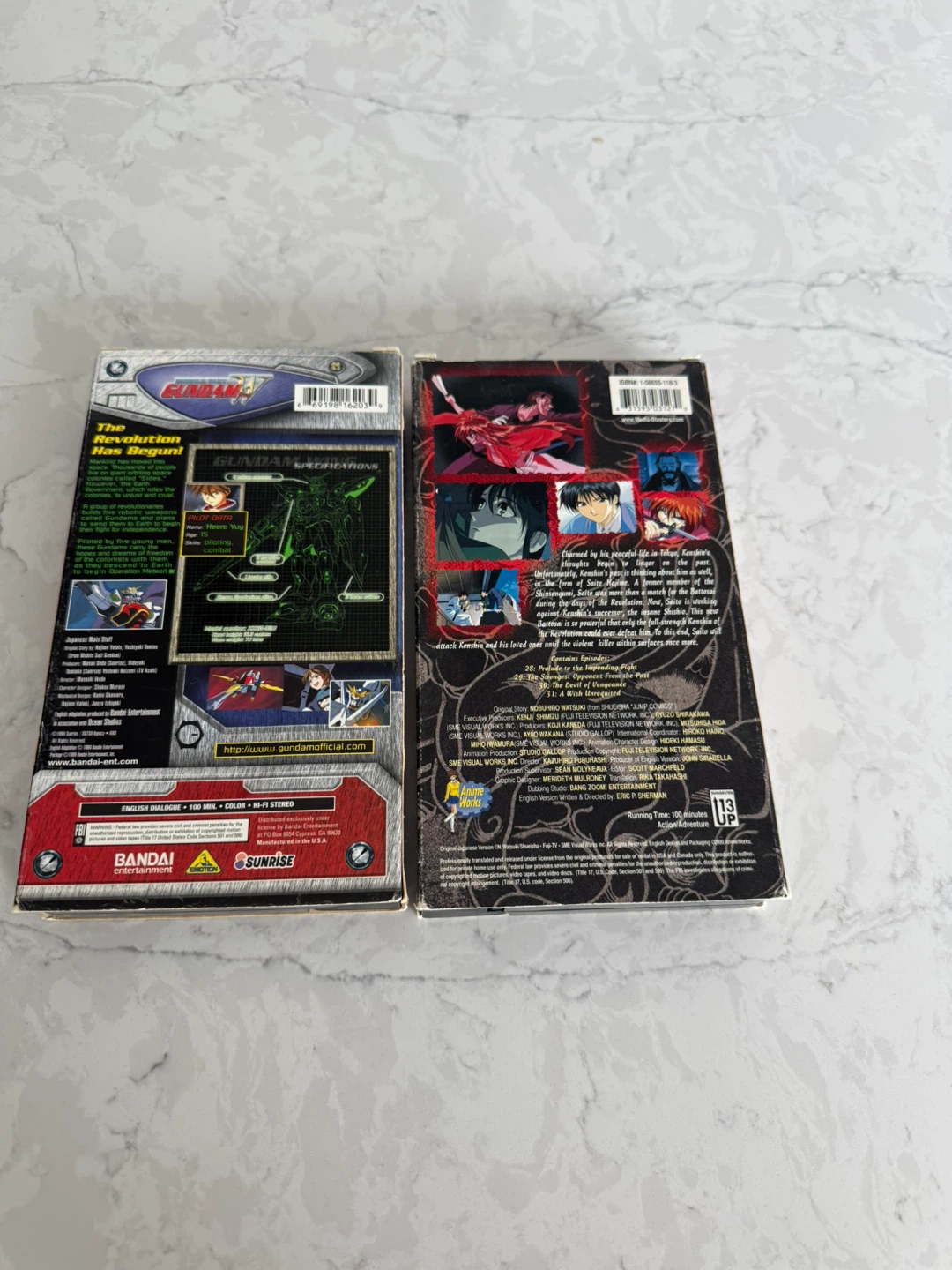 Mobile Suit Gundam 08th MS Team & Rurouni Kenshin VHS Tapes - photo 3