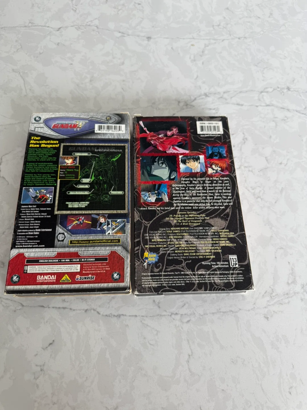 Mobile Suit Gundam 08th MS Team & Rurouni Kenshin VHS Tapes image indicator(3)