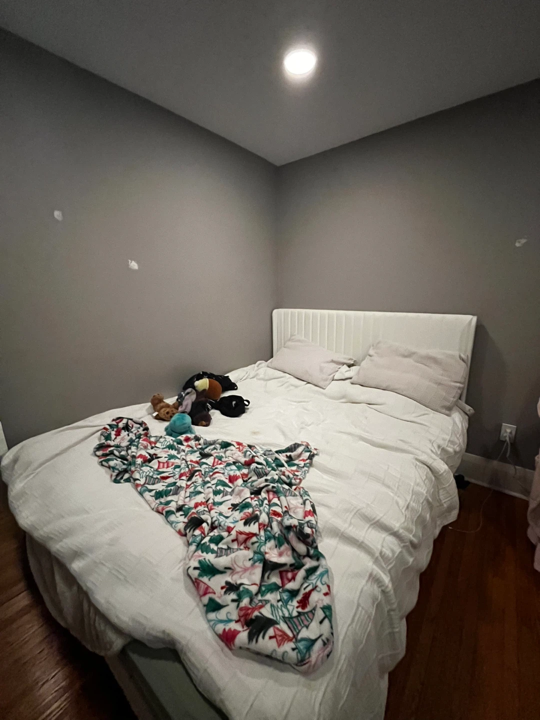 Full Size Bed Frame with Headboard - White - photo 2