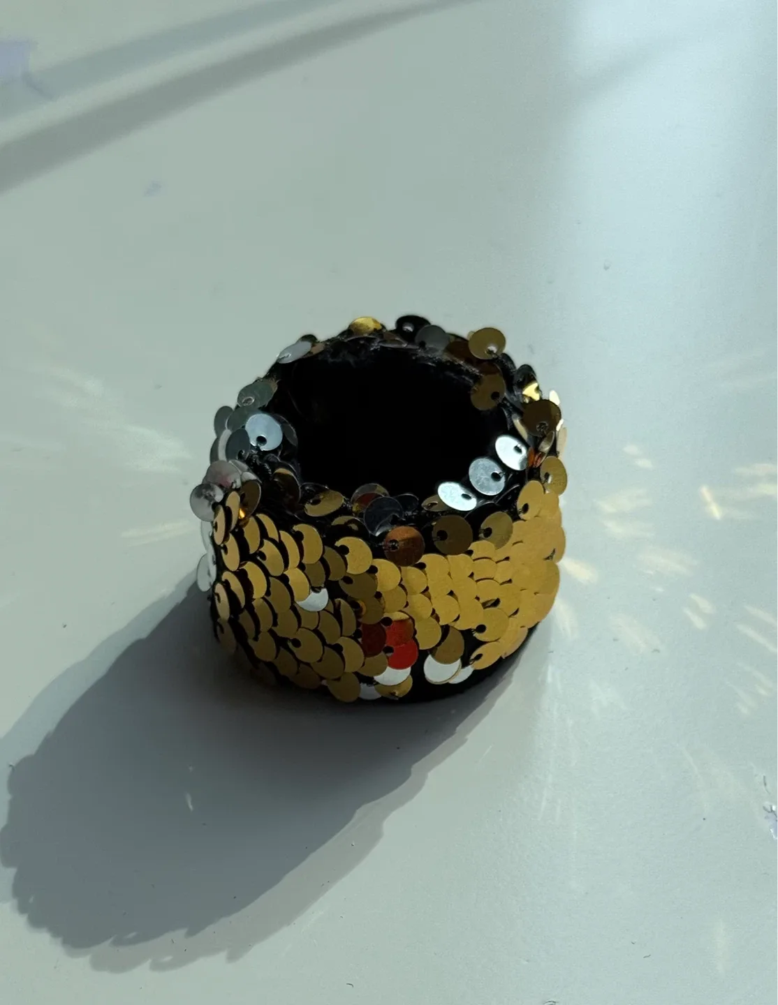 Black Velvet Sequin Hair Tie thumbnail