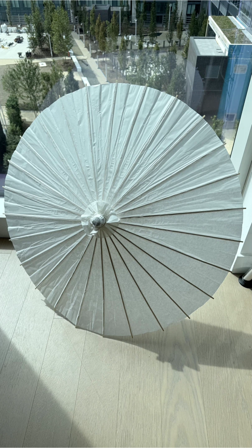 White Paper Parasol Umbrella