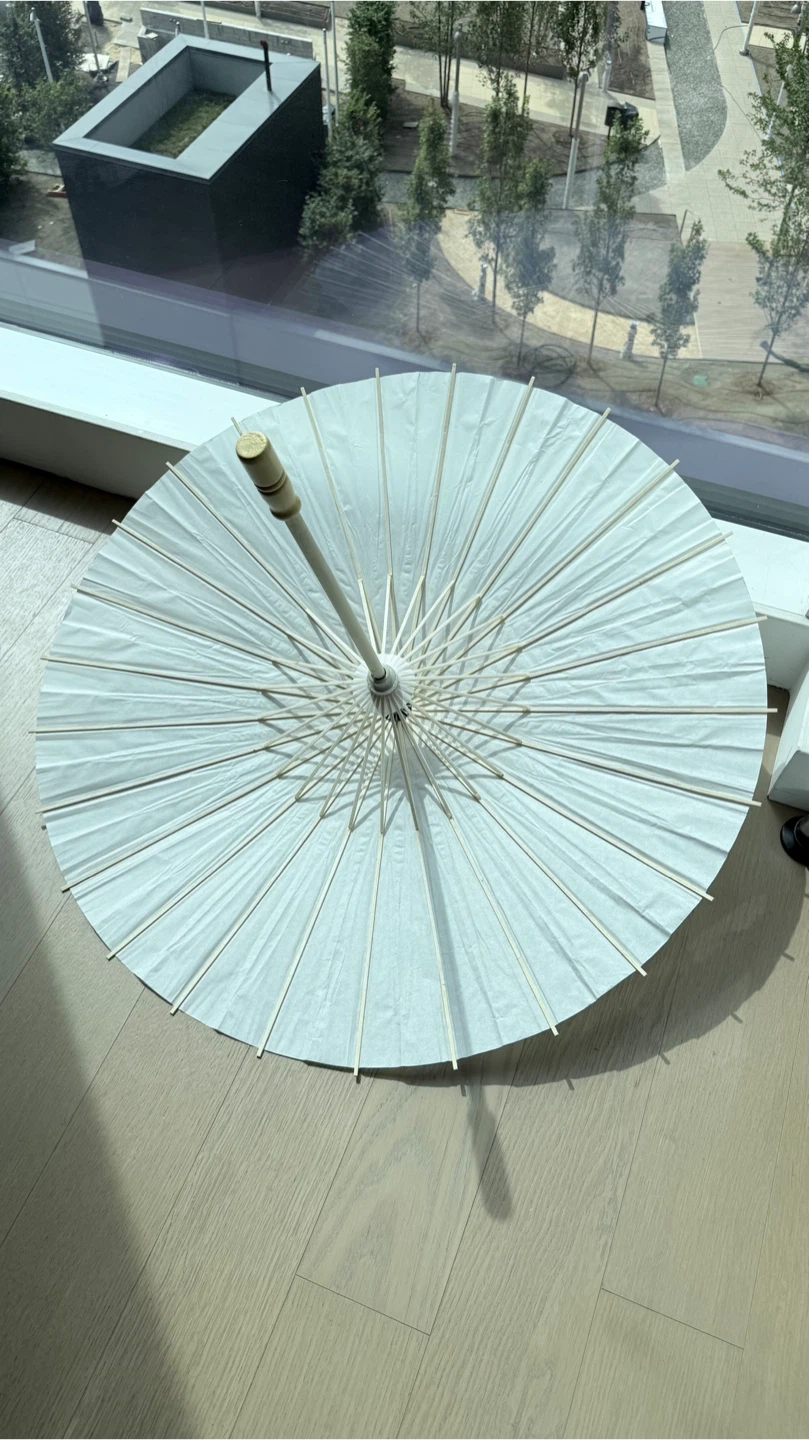 White Paper Parasol Umbrella - photo 2