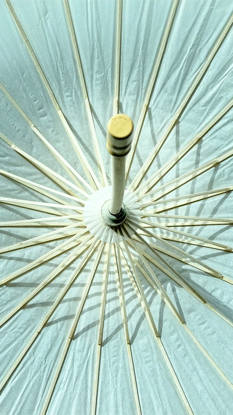 White Paper Parasol Umbrella - photo 3