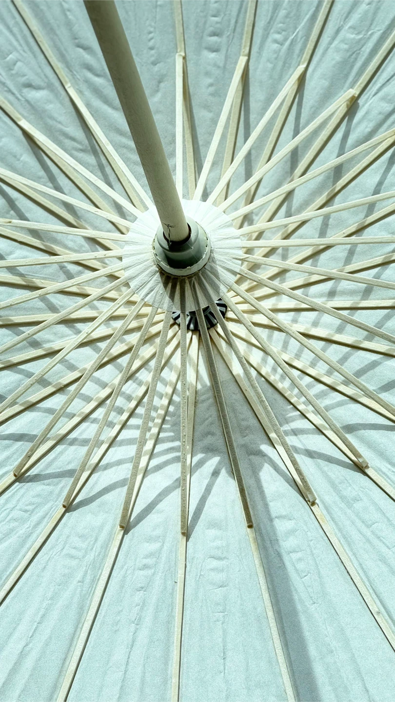 White Paper Parasol Umbrella - photo 4